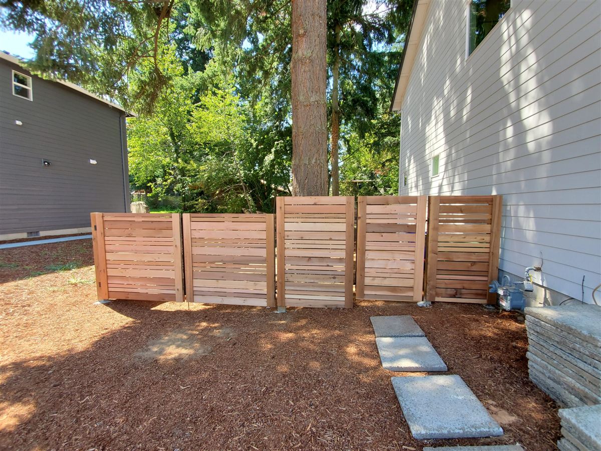 Cedar fencing project photo by Big Works LLC