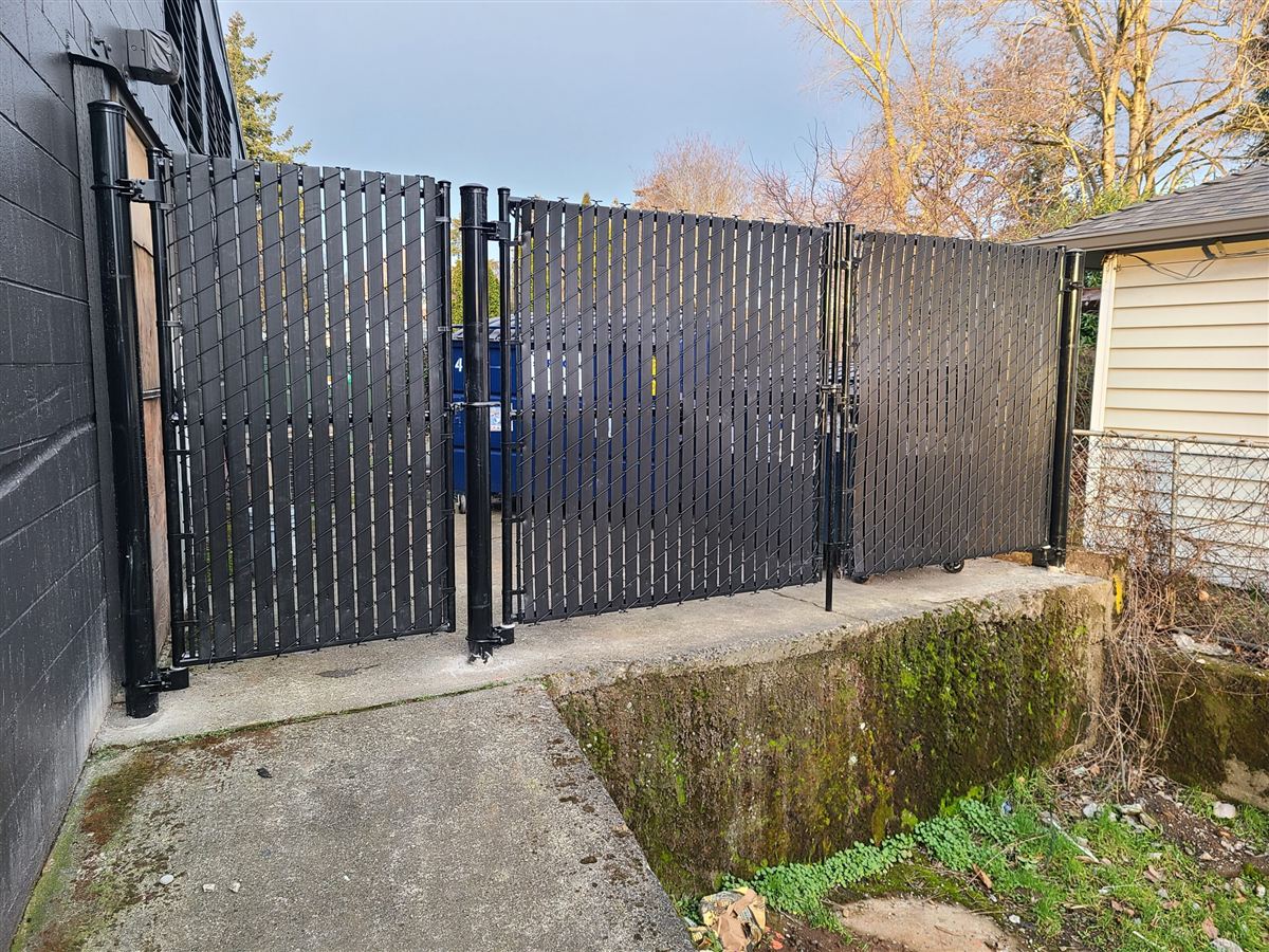 Completed fencing project by Big Works LLC