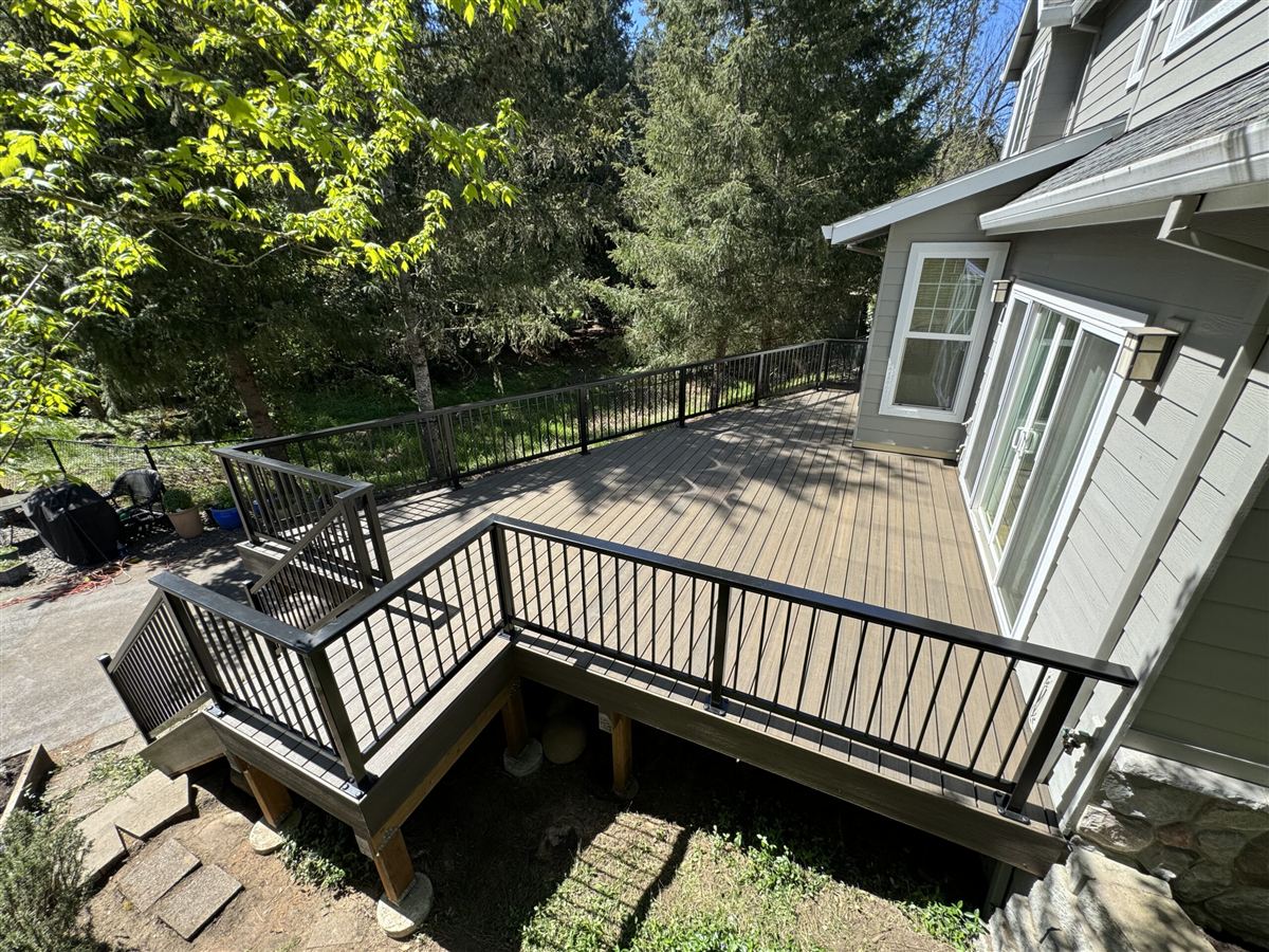 Newly built composite deck